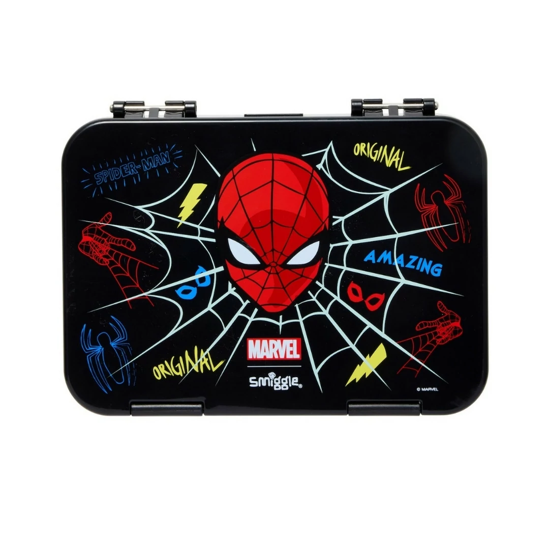 62 Smiggle Lunch Box Spider Man Design - Black