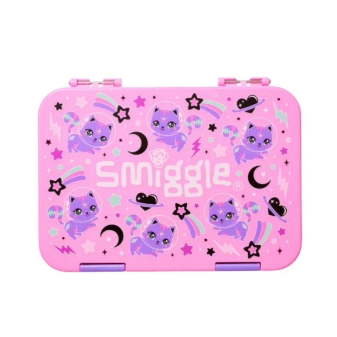 66 Smiggle Lunch Box - Pink - Cat Design