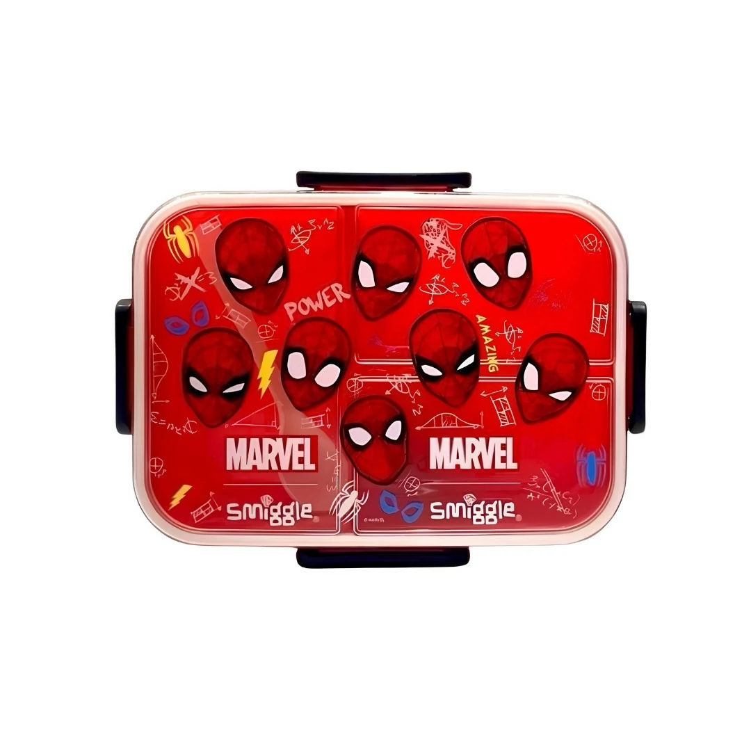 70 Smiggle Lunch Box - Red - Spider Face Design